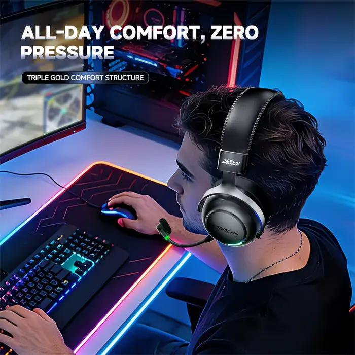Casque de jeu professionnel sans fil Bluetooth 6.0