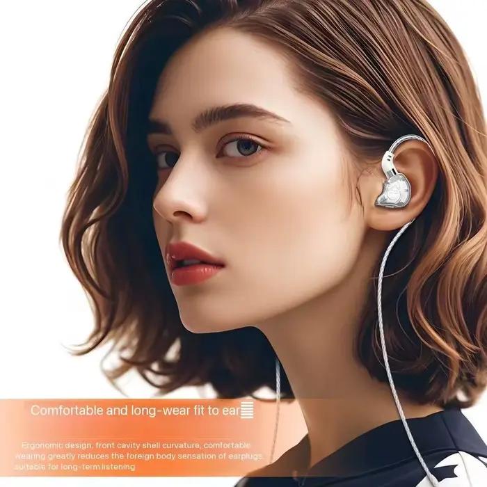 Écouteurs filaires HiFi Bass Stereo intra-auriculaires avec micro et isolation phonique pour écoutes sportives et musique en streaming occasions spéciales