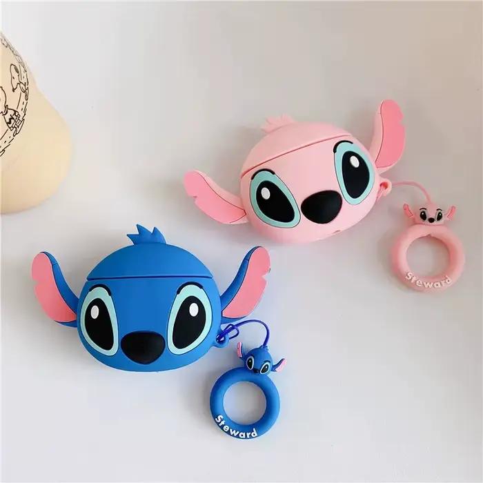 Pour AirPods 4 3 2 1 Pro Pro2 étui pour écouteurs point 3D Couple dessin animé Silicone boîte de protection