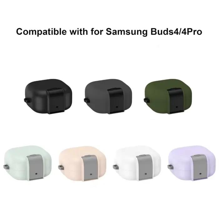 Étui de protection antichoc avec support et verrouillage pour Samsung Galaxy Buds 4