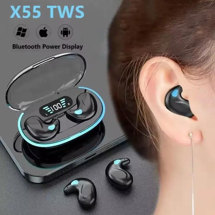 Écouteurs sans fil Bluetooth d'origine Air Pro X55 TWS pour iPhone 16 15 14 13 Pro Max Mini casque
