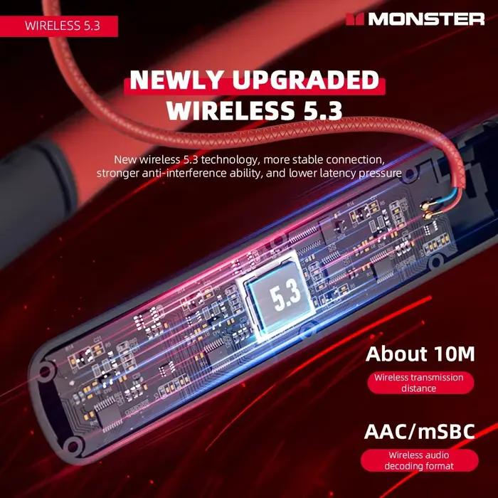 Écouteurs tour de cou Monster AIRMARS SG03PRO pour jeu vidéo, musique et activité sportive haute qualité