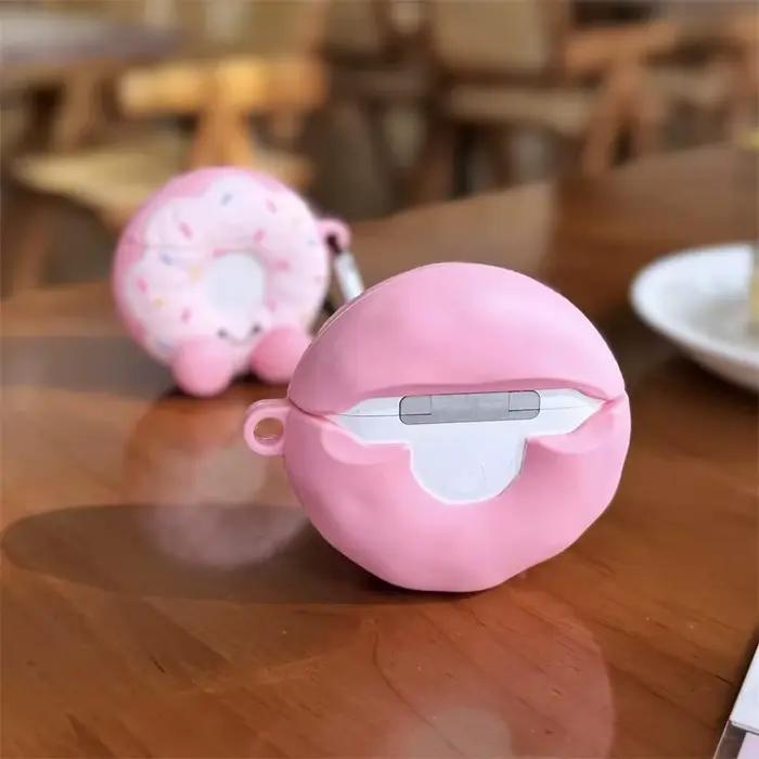 Pour Apple AirPods 1 2 3 4 Pro 2 étui 3D mignon dessin animé beignet Silicone écouteur