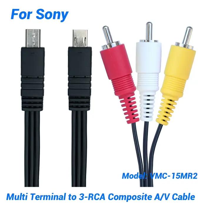 Câble AV VMC-15MR2, cordon de sortie vidéo/audio RCA pour caméscope Sony Handycam série DCR-HC/PC/DVD/SR/UX – Lecture de bandes DV sur TV