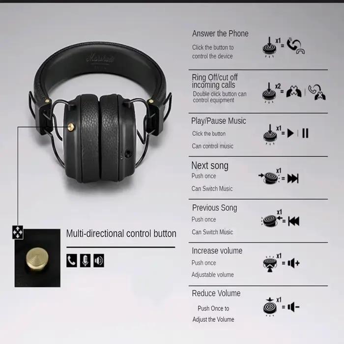 Casque sans fil Bluetooth Marshall MAJOR III