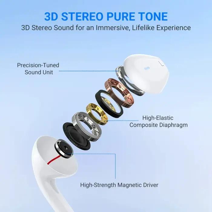 Écouteurs intra-auriculaires filaires KADIXI en plastique rouge avec microphone intégré et contrôle du volume pour iPhone 17 16 15