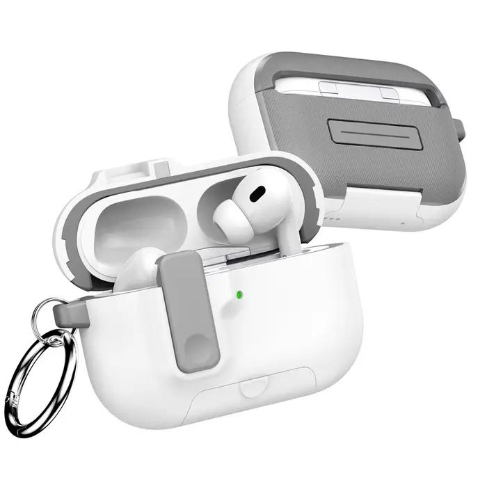 (Bleu moelleux) pour Airpods Pro 3 nouveau Design de couvercle Pop-Up automatique de Protection complète avec étui de
