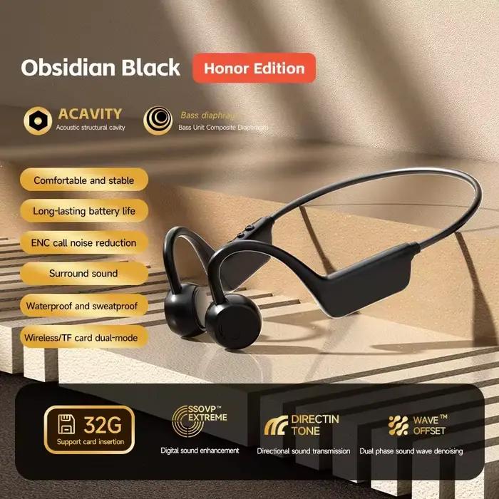 Casque à conduction osseuse Lenovo sans fil Bluetooth 5.4 étanche IPX8 pour la natation et le sport avec micro pour l'exercice et le fitness 2026