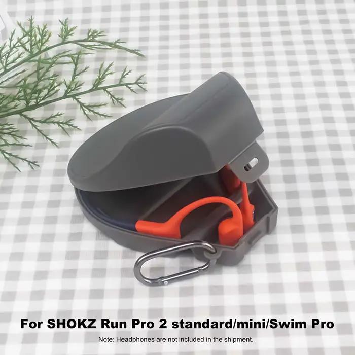 Étui de protection rigide portable pour écouteurs sportifs à oreille ouverte SHOKZ Run Pro 2 Standard/Mini/Swim Pro avec mousqueton