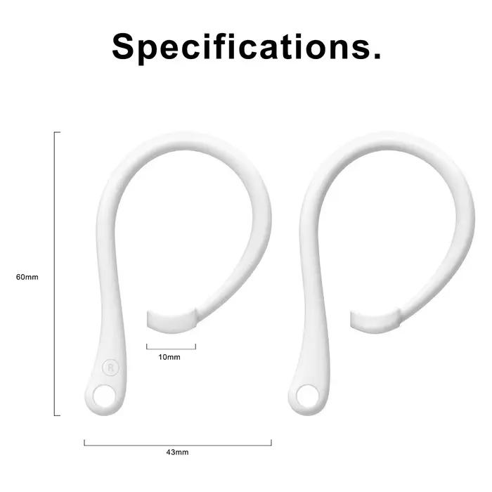Crochets d'oreille anti-perte en silicone pour AirPods 1 2 3 4 Pro sécurisés et confortables pour le sport et le quotidien