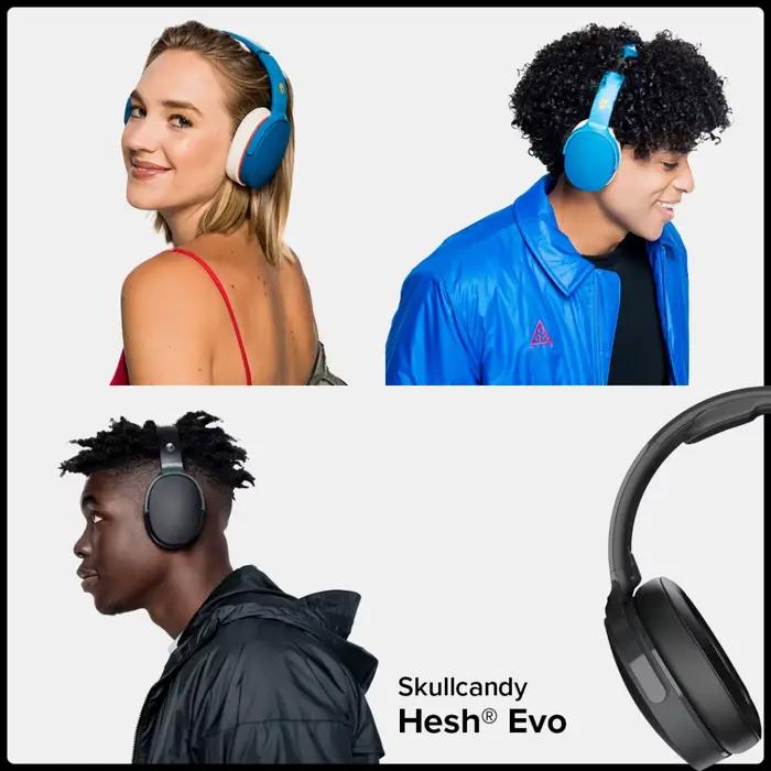Original Skullcandy Hesh Evo S6HVW-N740 casque sur l'oreille longue Endurance écouteurs sans fil Bluetooth