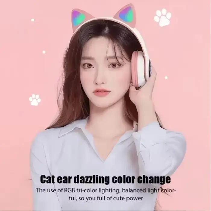Écouteurs sans fil chat mignon