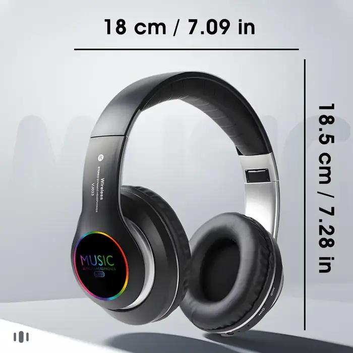 Casque sans fil Bluetooth 5.0 HiFi avec écouteurs supra-auriculaires