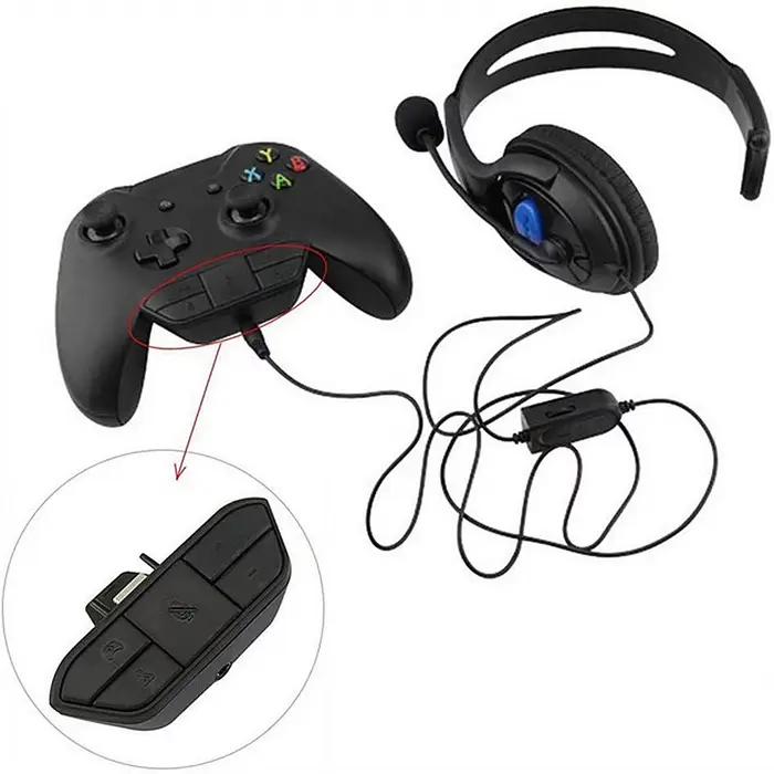 Adaptateur de casque stéréo noir pour Xbox One