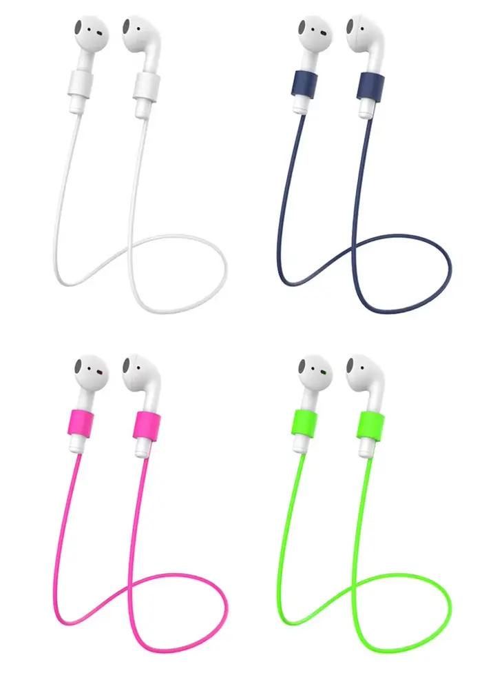 Sangle de corde en silicone pour AirPods 2 3 pro anti-perte sangle de cou corde magnétique pour Apple Bluetooth étuis pour écouteurs occasions spéciales