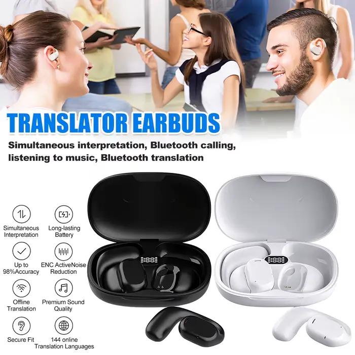 144 langues traducteur en temps réel écouteurs affaires sans fil traduction vocale