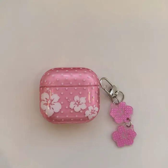 Boîtier de chargement sans fil Bluetooth IMD motif rose pour Apple AirPods 1