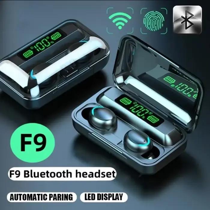 F9 sans fil Bluetooth casque Tws étanche écouteurs affichage numérique Heaset grande capacité étui de charge