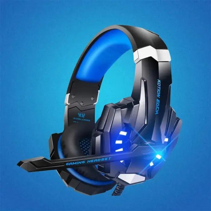Casque de jeu G9000, basses profondes, stéréo, casque filaire, écouteurs lumineux avec microphone pour PS5 PS4 XBOX PC Ordinateur portable
