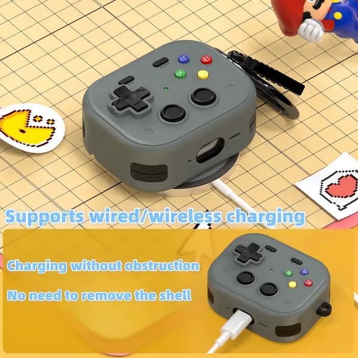 Coque de protection rétro anti-chute pour Airpods Pro 3e génération (câble USB-C 2025) avec design de console de jeu 3D