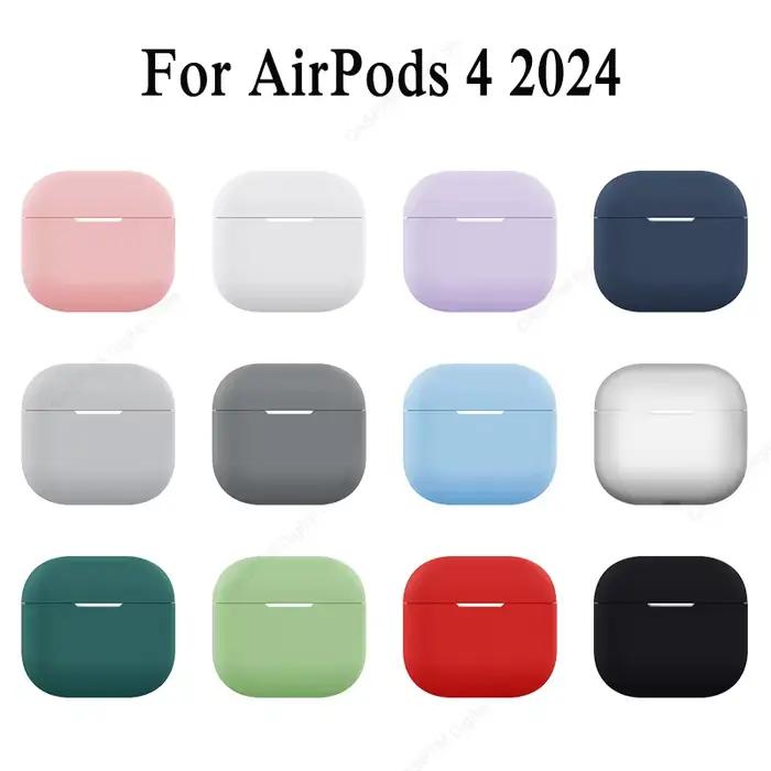 Étui de protection en silicone pour Apple AirPods 4 étanche et résistant accessoire technologie pour femmes et hommes occasions quotidiennes et spéciales