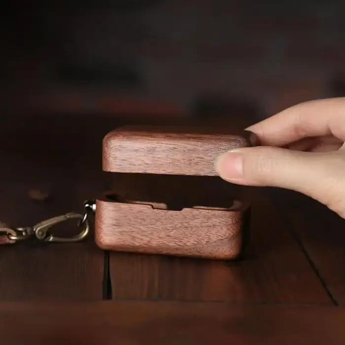 Étui en bois massif pour boîte à écouteurs Sony WF-1000XM5