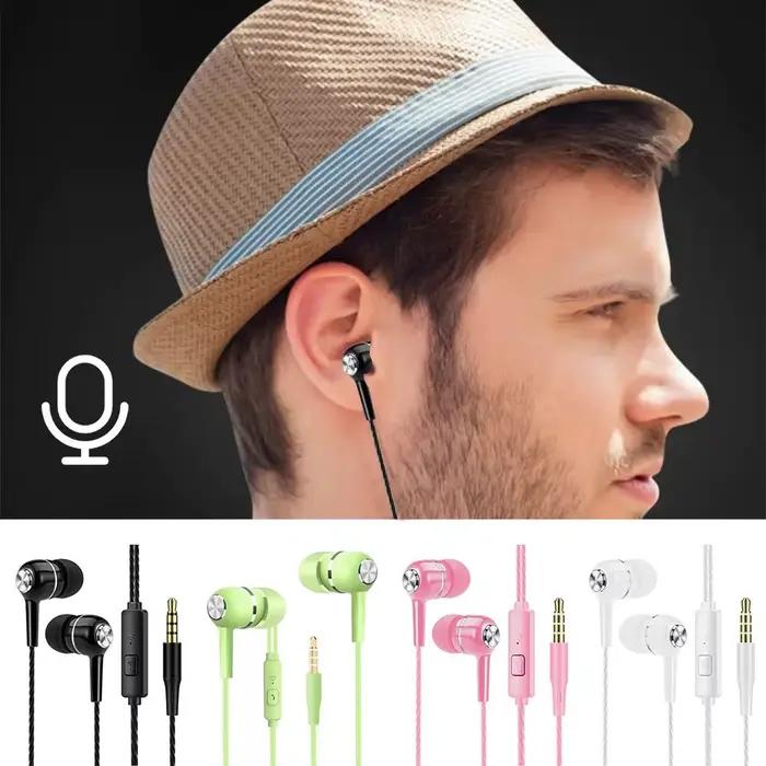 Écouteurs intra-auriculaires stéréo basse fréquence casque HiFi avec microphone filaire pour Apple Android Huawei occasions spéciales