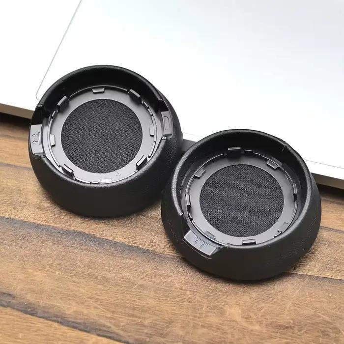 Coussinets d'oreille en cuir de remplacement de haute qualité avec boucle pour écouteurs stéréo Jabra Engage 55/Engage 65/Engage 75