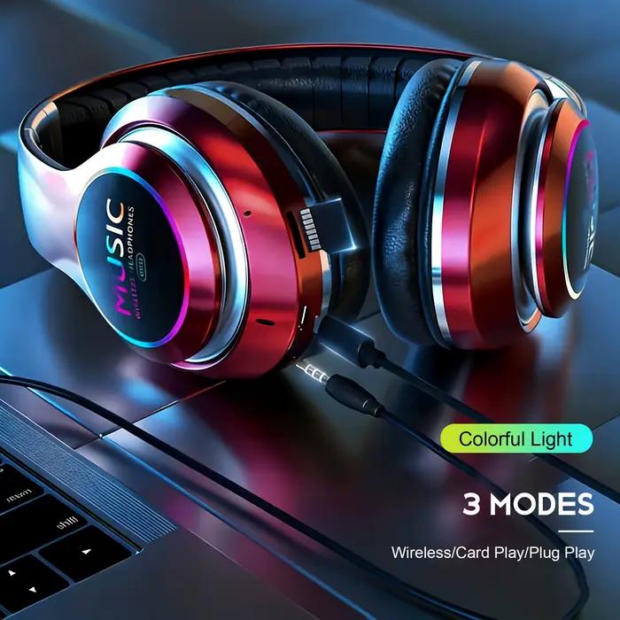 Casque sans fil Bluetooth 5.0 HiFi avec écouteurs supra-auriculaires