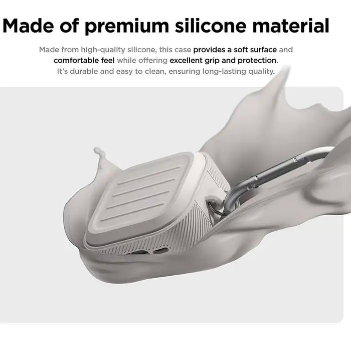 Étui de protection en silicone souple pour AirPods Pro avec boucle porte-clés
