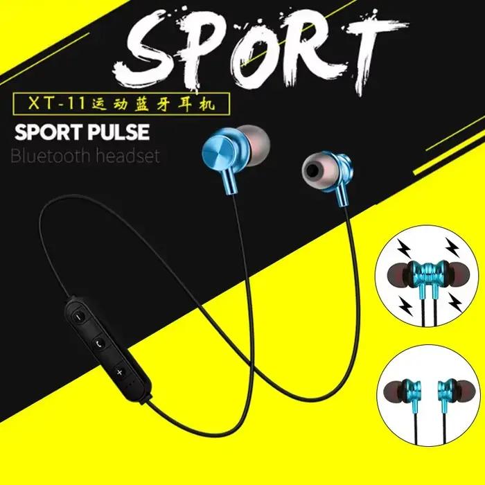 Écouteurs Bluetooth stéréo magnétiques de sport avec micro HD