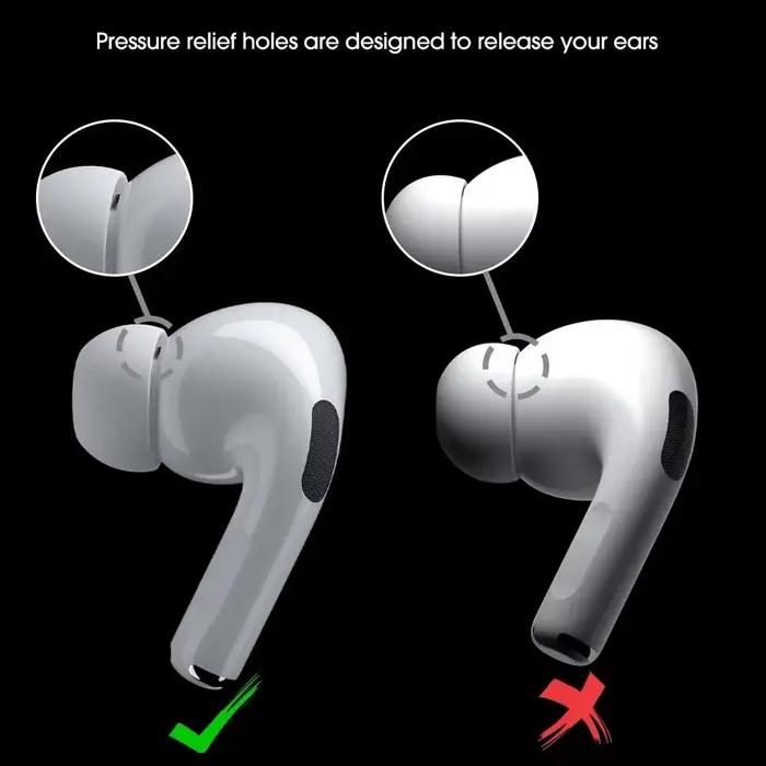4 paires d'embouts d'oreille en Silicone
