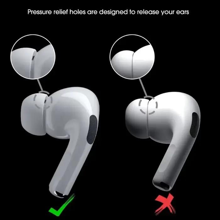 Embouts d'écouteurs de remplacement pour Airpods Pro 1 2 avec trou de réduction du bruit