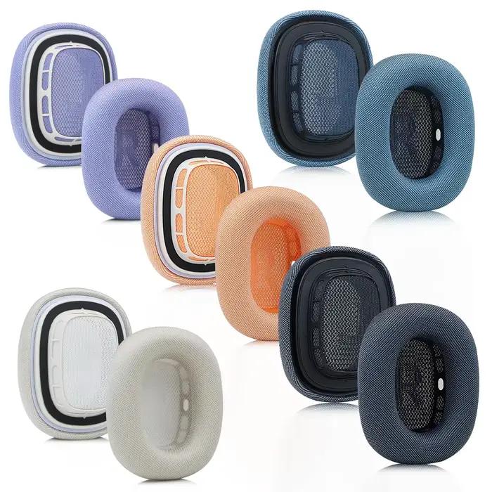 Housses d'oreillettes en cuir et mousse à mémoire de forme pour AirPods Max 2024 accessoires d'écouteurs confortables et durables six couleurs audacieuses occasions spéciales à offrir