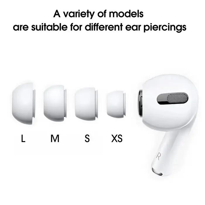 4 paires d'embouts d'oreille en Silicone
