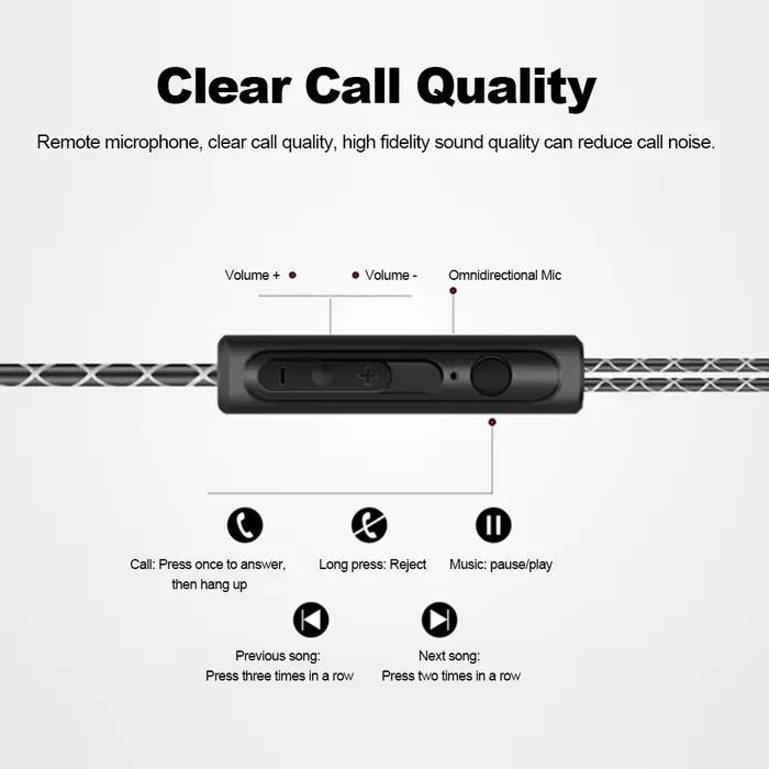 Écouteurs intra-auriculaires docooler S760 crochet doreille super basses pour sport avec microphone étanches à offrir pour femme homme occasions spéciales
