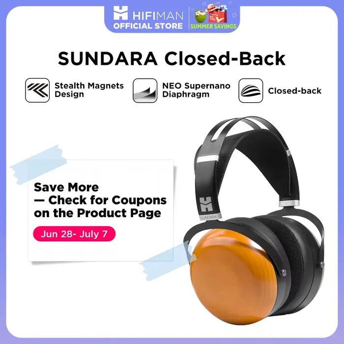 Casque audio Hi-Fi filaire HIFIMAN SUNDARA à conception fermée supra-auriculaire