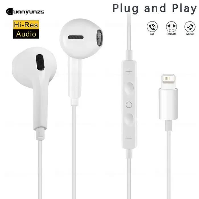 Écouteurs filaires Type C pour Apple Lightning semi-ouverts avec codecs AAC et LDAC coussinets en silicone pour iPhone 5 6 8 7 Plus X XS MAX XR 10 11 12 13 14 Pro 15 16 occasions spéciales