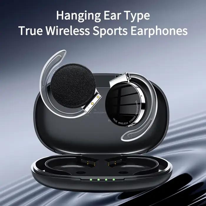 F2 TWS écouteurs avec Microphones Sport crochet d'oreille affichage LED casque sans fil HiFi stéréo