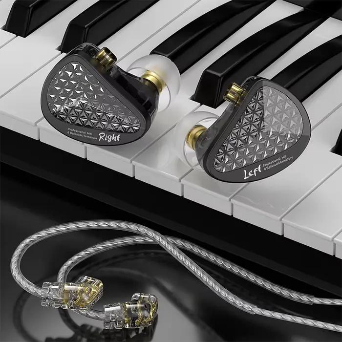 KZ AS16 Pro dans l'oreille écouteurs 16BA Armature équilibrée HIFI basse moniteur casque suppression du bruit
