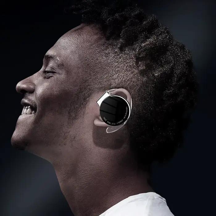 F2 TWS écouteurs avec Microphones Sport crochet d'oreille affichage LED casque sans fil HiFi stéréo