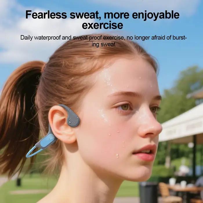 Conduction osseuse sans fil écouteur Bluetooth 6.0 stéréo musique casque IP5 étanche suppression du bruit accrocher