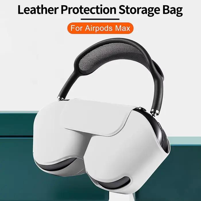 Pour AirPods Max écouteur coup de courant Intelligent housse de protection étuis en cuir PU sacs pour écouteurs souples