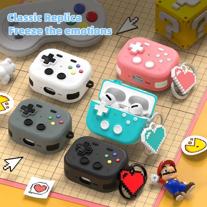 Coque de protection rétro anti-chute pour Airpods Pro 3e génération (câble USB-C 2025) avec design de console de jeu 3D