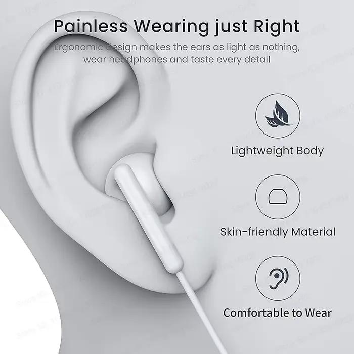 Ecouteurs intra-auriculaires ANLUAN en métal avec microphone et prise en charge d'Apple Siri pour iPhone 16 Pro Max 15 14 13 12 11 XS XR 8 6 7 occassions spéciales
