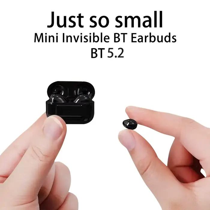 Écouteurs invisibles Mini casque Bluetooth TWS sans fil avec Microphone HD appel stéréo contrôle tactile