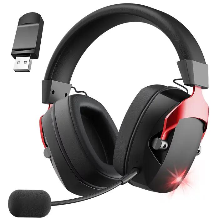 Casque de jeu sans fil avec Microphone antibruit détachable