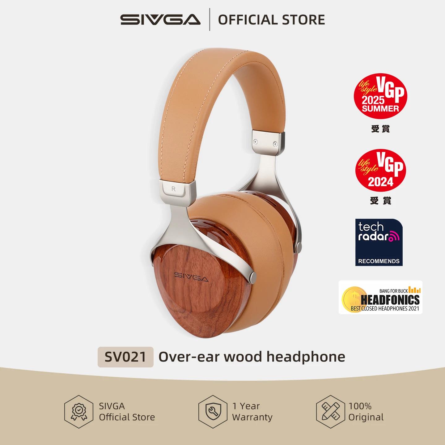 Casque audio circum-auriculaire fermé SIVGA SV021/Robin en bois avec son haute fidélité équilibré et