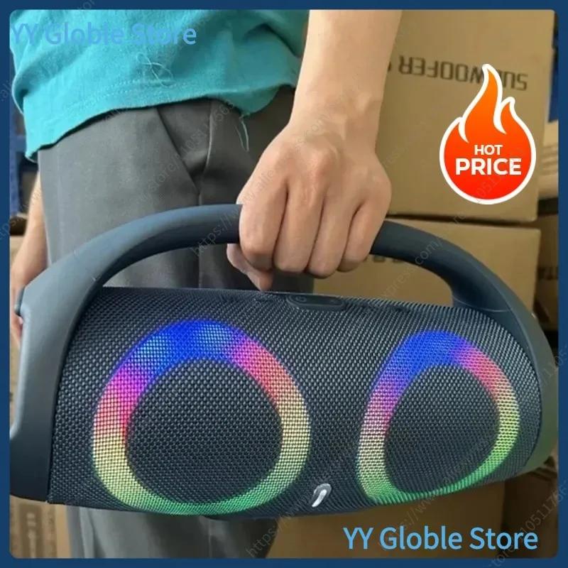 Haut-parleur Bluetooth 100 W : Boombox portable étanche à lumière RVB avec TWS 360 ° Stereo, radio