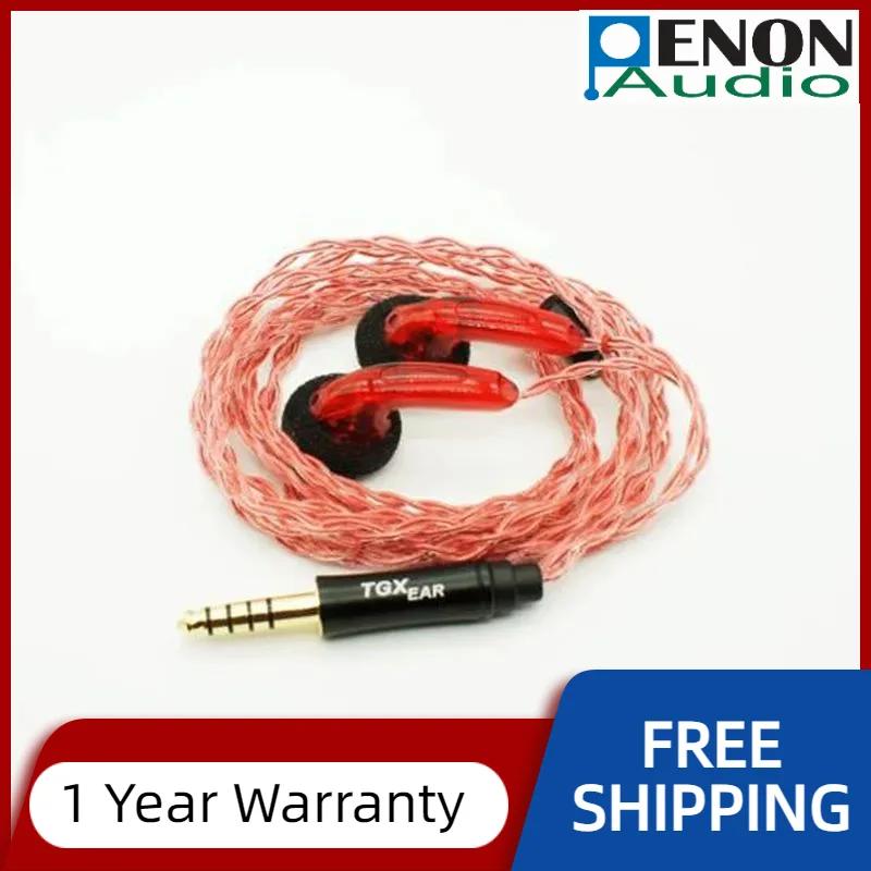 TGXEAR-Red Serratus Polymer DiaphLeurs m Dynamic Driver, Écouteur plat Audiophile, Écouteur HiFi, 30